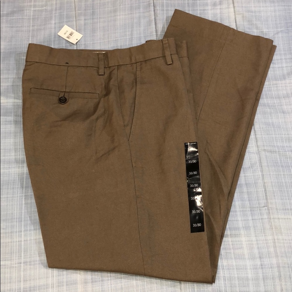 BANANA REPUBLIC Brown Linen Dress Pants 31/30